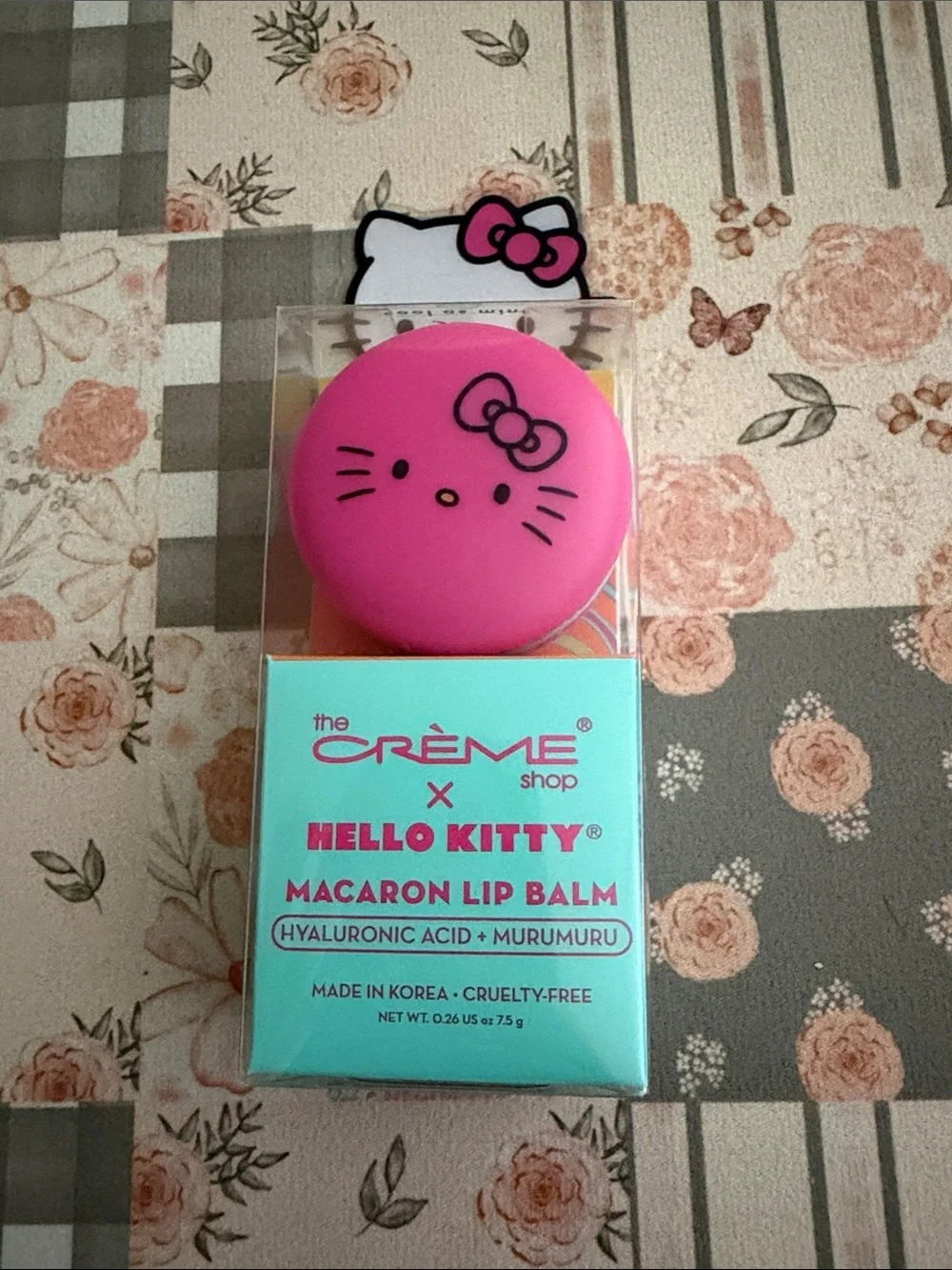 the Crème Shop x Hello Kitty Macaron Lip Balm - Pink